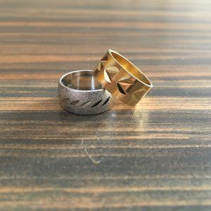 BUNDLE BONUS: Gold and Silver Costume Rings | US 5 to 5.5 | Fair to Good